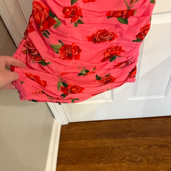 New! Sau Lee Sonia Mni Dress in Pink Rose Print 45419 - Picture 9 of 16